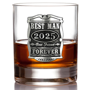 Gobelet en verre à whisky en étain 11oz pour le mariage du meilleur homme