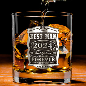 Gobelet en verre à whisky en étain 11oz pour le mariage du meilleur homme
