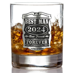 11oz Wedding Best Man Pewter Whisky Glass Tumbler