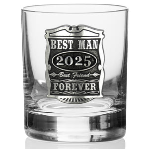 Gobelet en verre à whisky en étain 11oz pour le mariage du meilleur homme