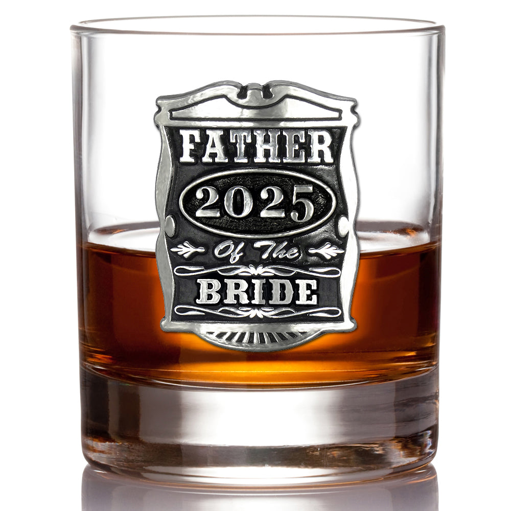 11oz matrimonio padre della sposa Pewter Whisky vetro Tumbler