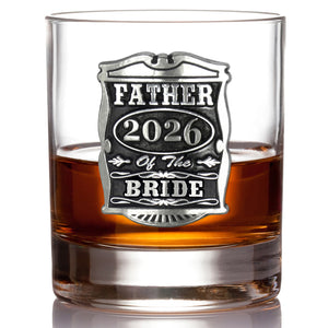 11oz matrimonio padre della sposa Pewter Whisky vetro Tumbler