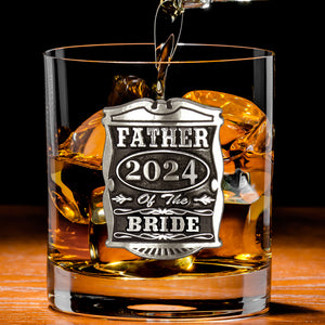 11oz matrimonio padre della sposa Pewter Whisky vetro Tumbler