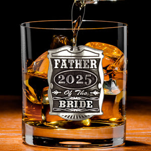 Gobelet en verre à whisky en étain 11oz pour le mariage du père de la mariée