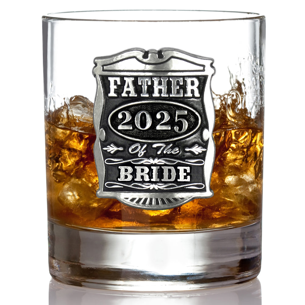 11oz matrimonio padre della sposa Pewter Whisky vetro Tumbler