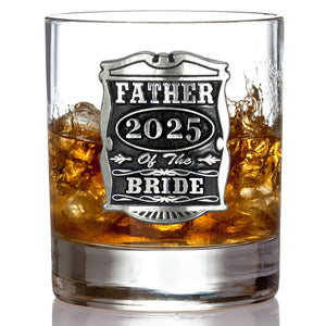 Gobelet en verre à whisky en étain 11oz pour le mariage du père de la mariée