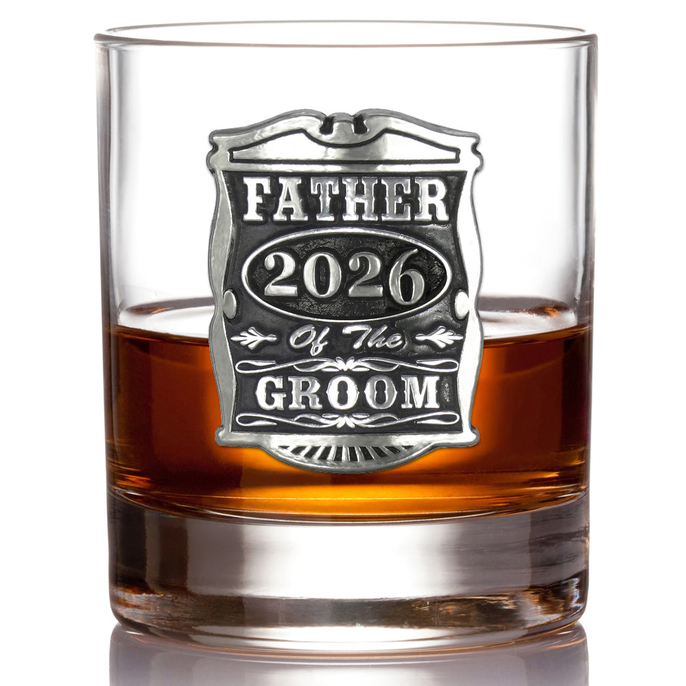 Gobelet en verre à whisky en étain 11oz pour le mariage du père du marié