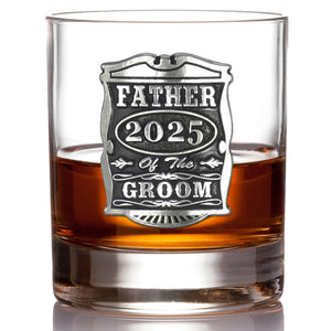 Gobelet en verre à whisky en étain 11oz pour le mariage du père du marié