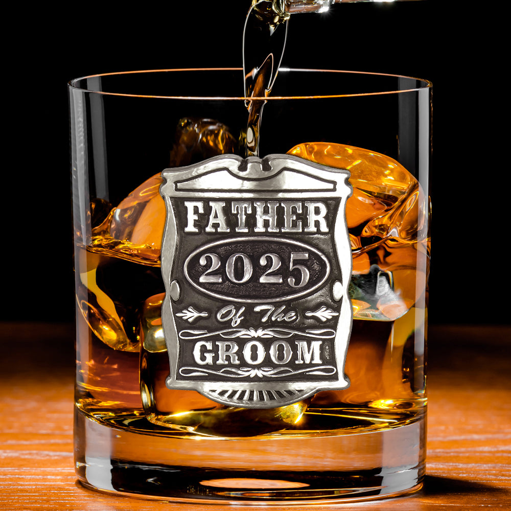 11oz matrimonio padre dello sposo Pewter Whisky vetro Tumbler