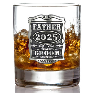 Gobelet en verre à whisky en étain 11oz pour le mariage du père du marié