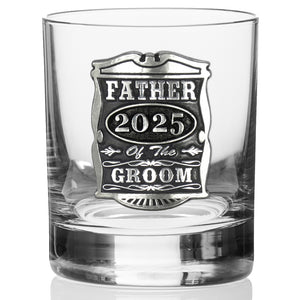 Gobelet en verre à whisky en étain 11oz pour le mariage du père du marié