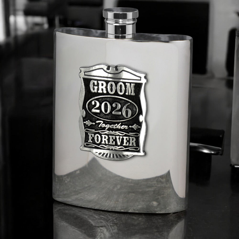 Flasque en étain de 6 oz pour le marié - Cadeaux parfaits pour les fêtes de mariage