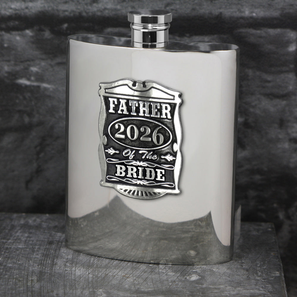 Flasque en étain de 6 oz pour le père de la mariée - Cadeaux de mariage parfaits