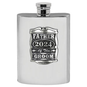 6oz Father Of The Groom Pewter Hip Flask - Perfect Wedding Party Gifts 2024