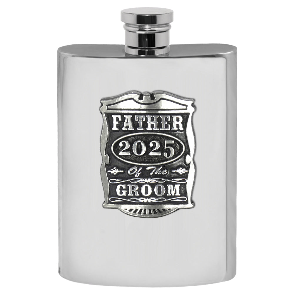 6oz Padre dello sposo Pewter Hip Flask - Regali perfetti per la festa di nozze
