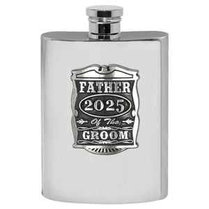 6oz Father Of The Groom Pewter Hip Flask - Perfect Wedding Party Gifts 2025