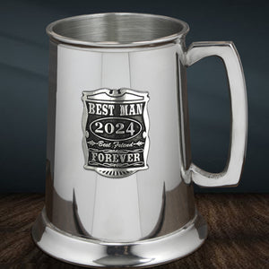 1 Pint Wedding Best Man Pewter Beer Mug Tankard