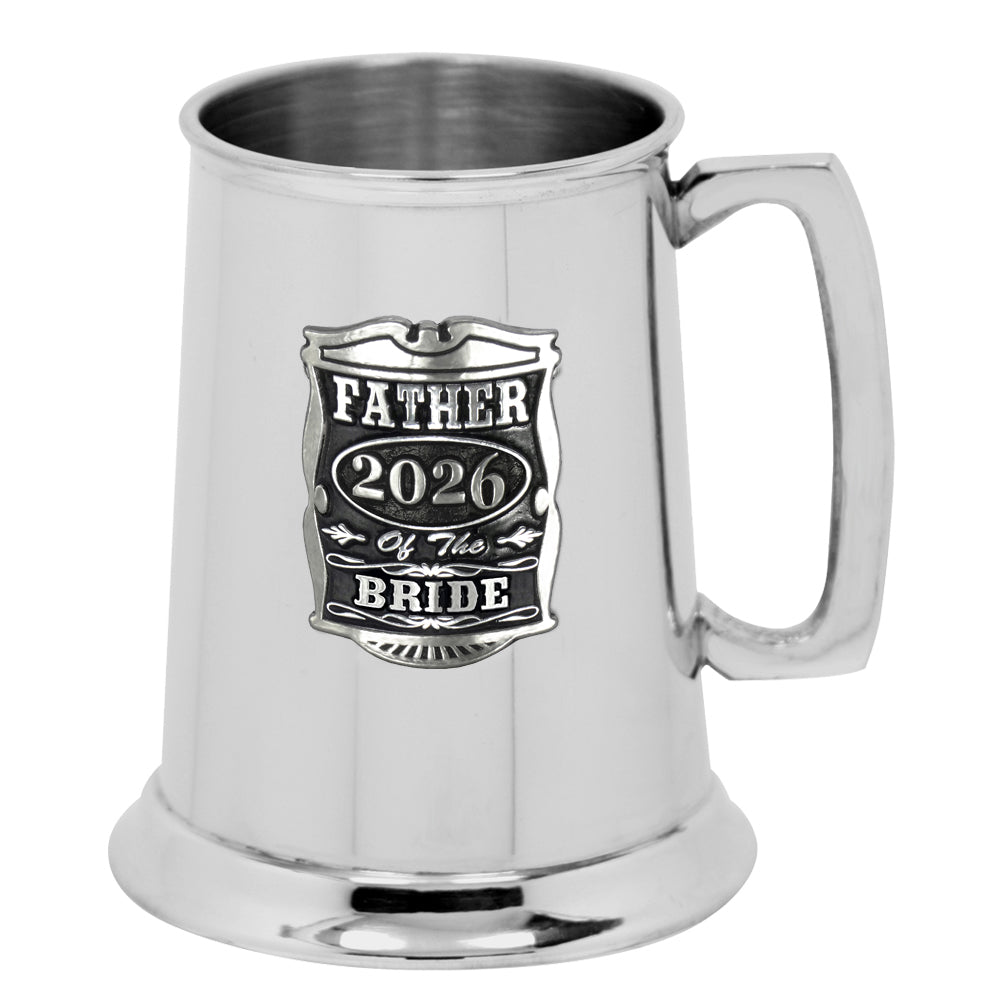 Chope de bière en étain 1 pinte pour le meilleur homme d'un mariage - Tankard