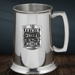 1 Pint Wedding Father Of The Bride Pewter Beer Mug Tankard 2024