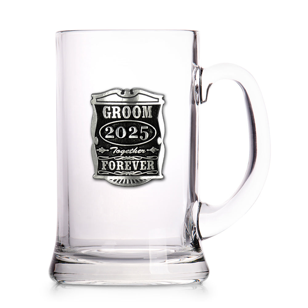 1 Pint Wedding Groom Glass Beer Mug Tankard 2025