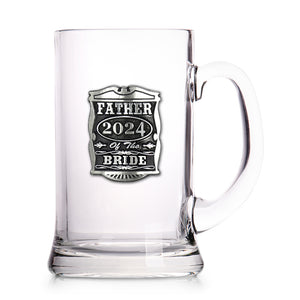 1 Pint Wedding Father Of The Bride Glass Beer Mug Tankard 2024