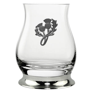 The Glencairn Whisky Mixer Glass with Pewter Base and Thistle 350ml