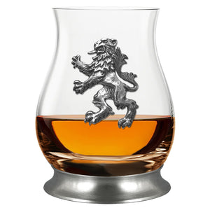 The Glencairn Whisky Mixer Glass with Pewter Base and Rampant Lion 350ml