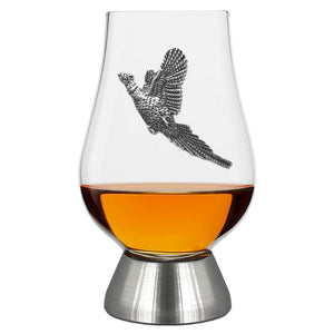 The Glencairn Whisky  Glass With Pewter Base and Pheasant 200ml