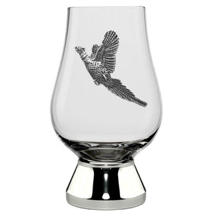 The Glencairn Whisky  Glass With Pewter Base and Pheasant 200ml