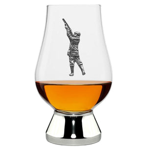 The Glencairn Whisky  Glass With Pewter Base and Shooting Badge 200ml