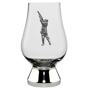 The Glencairn Whisky  Glass With Pewter Base and Shooting Badge 200ml