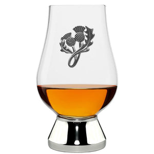 The Glencairn Whisky Glass With Pewter Base and Thistle 200ml