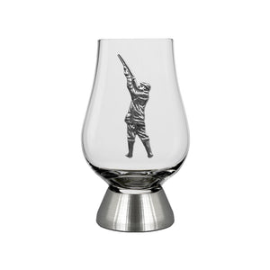 The Wee Glencairn Whisky Tasting Glass with Pewter Base and Shooting Badge 70ml