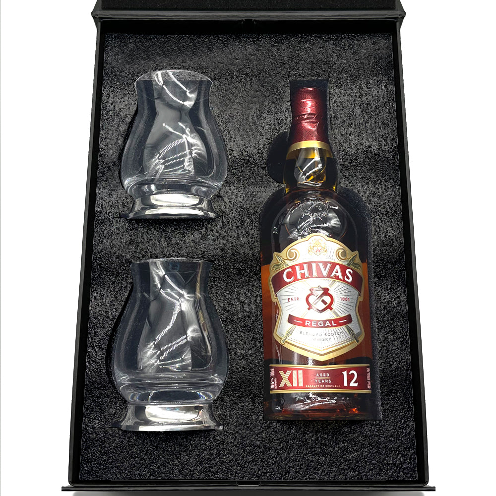 Luxury Whisky Gift Set Includes Bottle &amp; 2 Glencairn Mixer Glasses