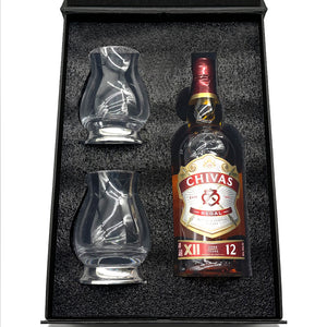 Luxury Whisky Gift Set Includes Bottle & 2 Glencairn Mixer Glasses