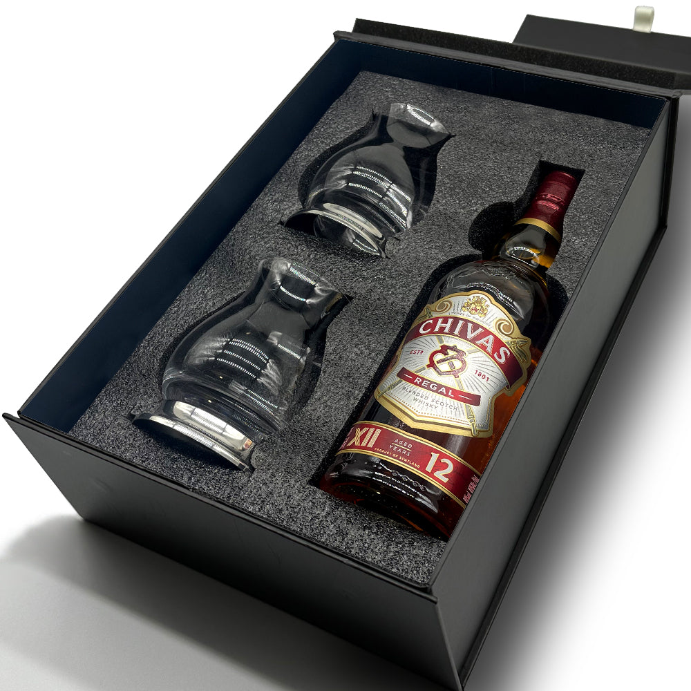 Luxury Whisky Gift Set Includes Bottle &amp; 2 Glencairn Mixer Glasses