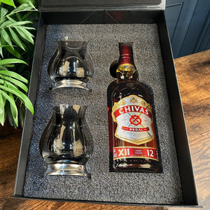 Luxury Whisky Gift Set Includes Bottle & 2 Glencairn Mixer Glasses