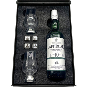 Luxury Whisky Gift Set Includes Bottle & 2 Glencairn Whisky Glasses & Whisky Stones Set