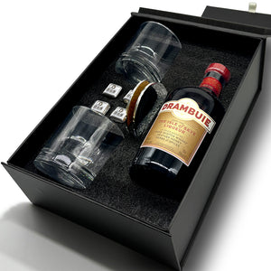 Luxury Whisky Liqueur Gift Set Includes Drambuie, Tumblers, Whisky Stones and Coasters