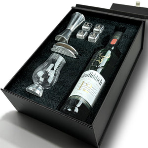 Luxury Whisky Gift Set Includes Bottle, Glencairn Glass, Pewter Coasters , Spirit Measure & Set Of Whisky Stones