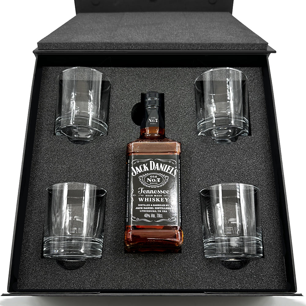 Luxury Whisky Gift Set Includes Bottle & 4 Whisky 11oz Tumblers