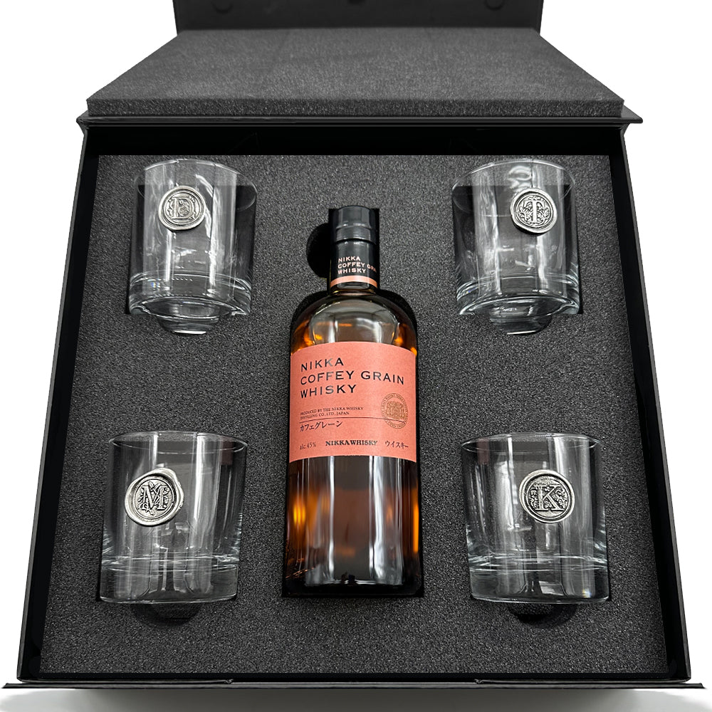 Luxury Whisky Gift Set Includes Bottle &amp; 4 Personalised 11oz Whisky Tumblers