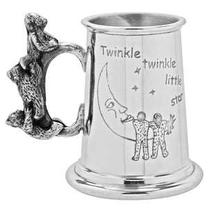 Twinkle Twinkle Little Star Coupe de baptême en étain pour enfants