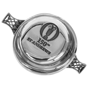 3.5 Inch The 150th St Andrews British Open Golf Pewter Quaich Bowl - Officially Licensed