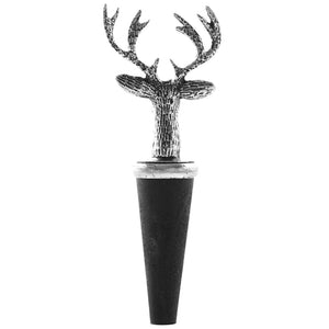 Stag Head Pewter Wine Bottle Stopper