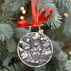 Schneemann und Freunde Weihnachtsbaum Zinn Ornament Kugeln Dekoration