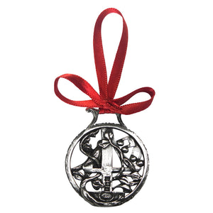 4th Day Of Christmas Tree Pewter Ornament Bauble Decoration