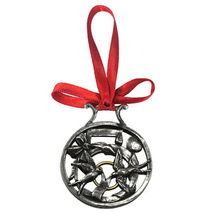 5th Day Of Christmas Tree Pewter Ornament Bauble Decoration