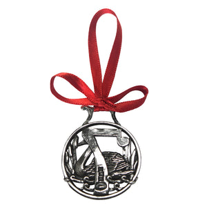 7th Day Of Christmas Tree Pewter Ornament Bauble Decoration