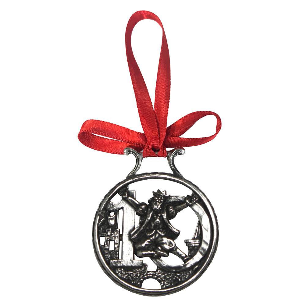 10° giorno di Natale Albero di peltro ornamento decorazione Bauble